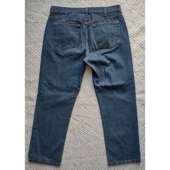 Faded Glory Denim Regular Fit Straight Jeans Men's 36x29 Blue 5-Pocket Excellent - Picture 2 of 9